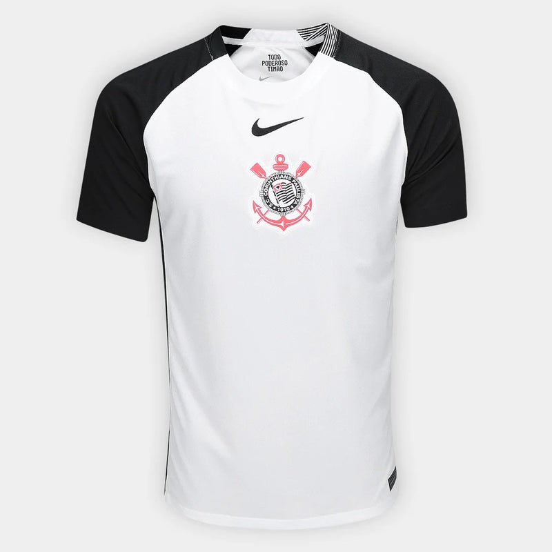 Camisa Corinthians I 25/26 Torcedor Nike Masculina - Branco+Preto