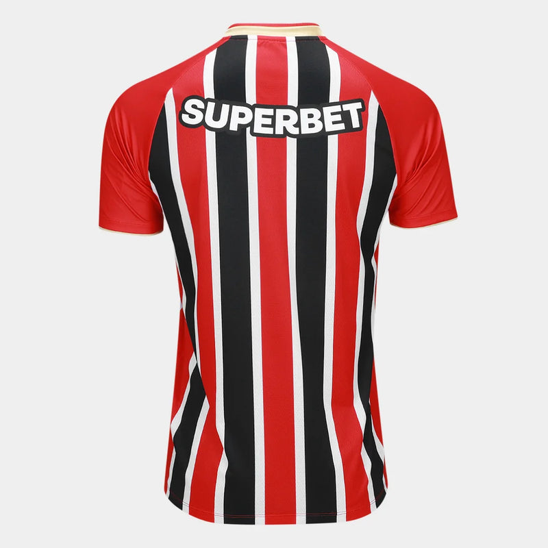 Camisa São Paulo II 25/26 Torcedor Masculina - Vermelho+Branco