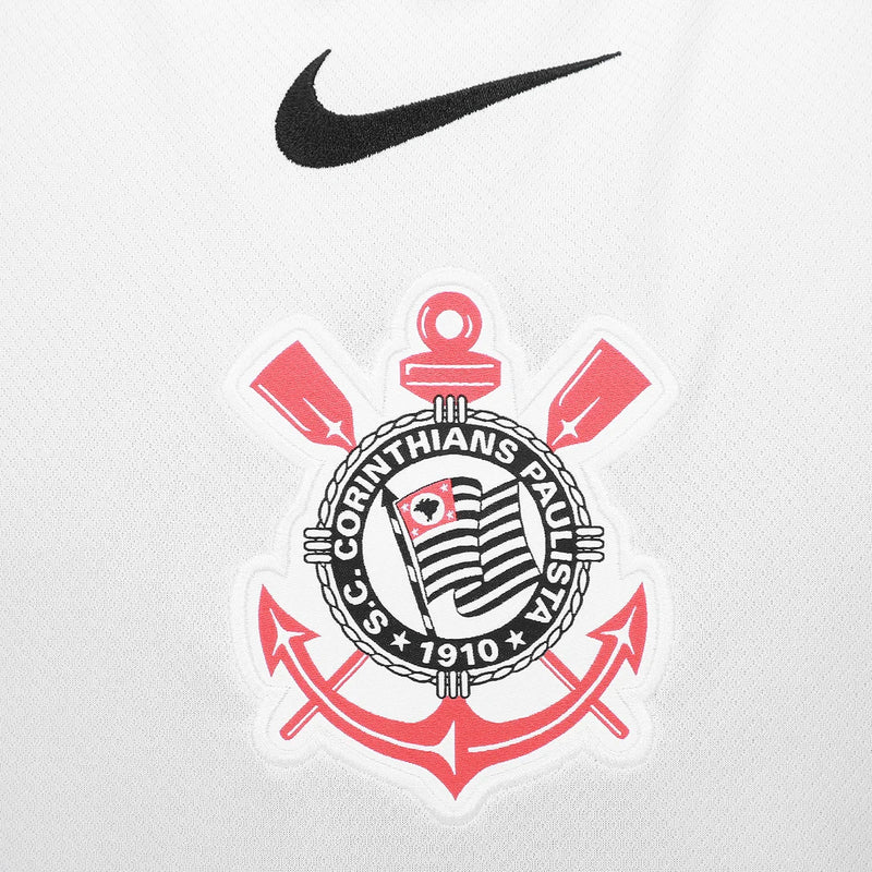 Camisa Corinthians I 25/26 Torcedor Nike Masculina - Branco+Preto