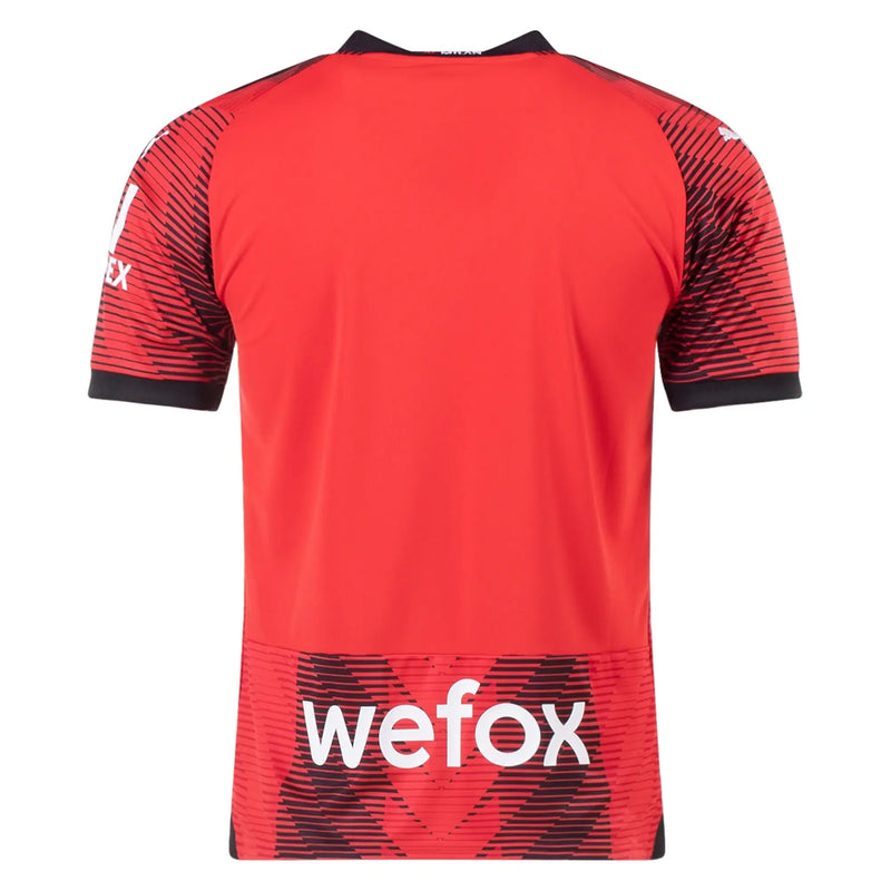 Camisa Milan Home 23/24 - Preta e Vermelha