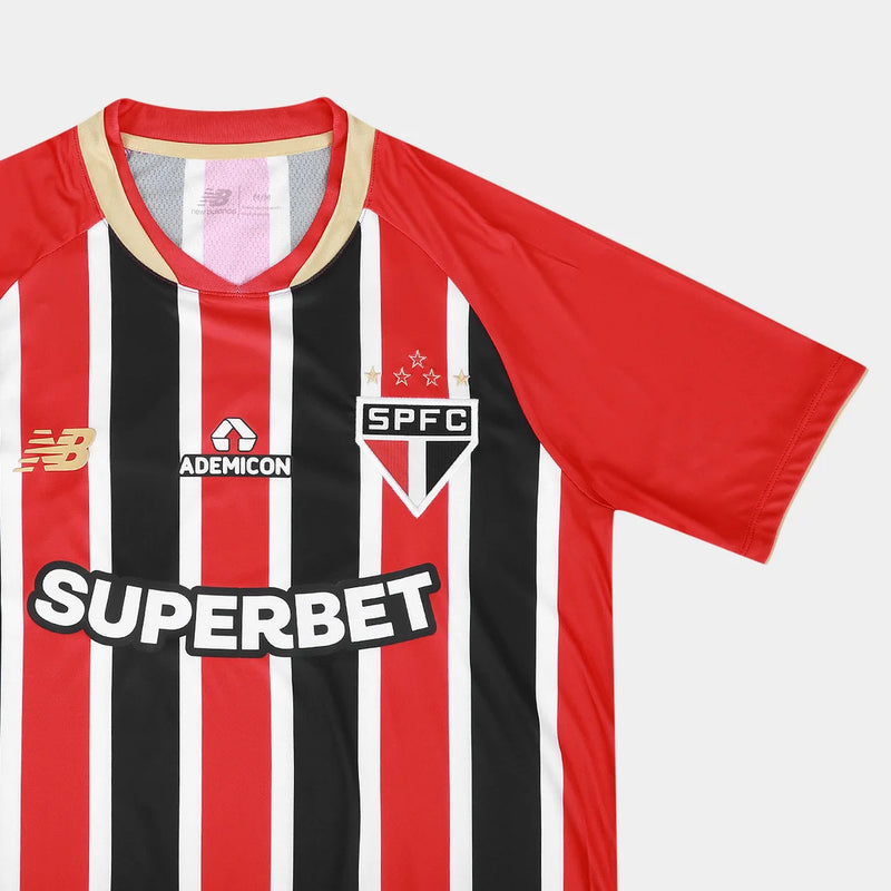 Camisa São Paulo II 25/26 Torcedor Feminina - Vermelho+Branco