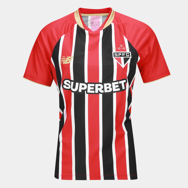 Camisa São Paulo II 25/26 Torcedor Feminina - Vermelho+Branco